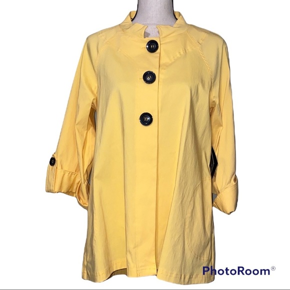 Cheryl Nash Windridge XL women’s yellow coat NWT
